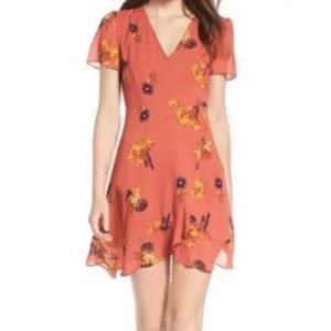 Madewell orange floral dress